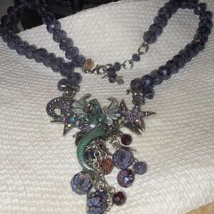 Kirks Folly Dragon Mystical Star and Moon Pendant Necklace Gorgeous